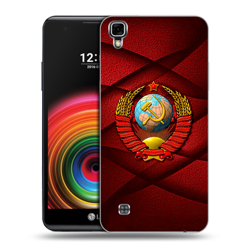 Силиконовый чехол на LG X Power с принтом Герб СССР Силиконовый чехол на LG X Power с принтом Герб СССР