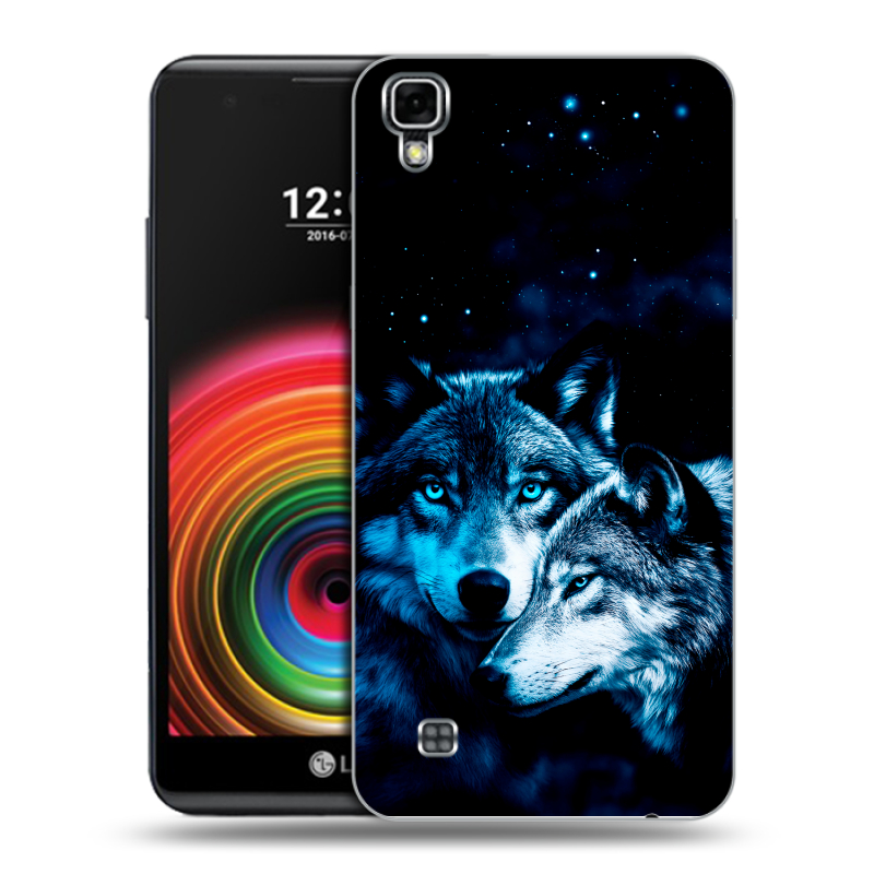 Силиконовый чехол на LG X Power с принтом Волки Силиконовый чехол на LG X Power с принтом Волки