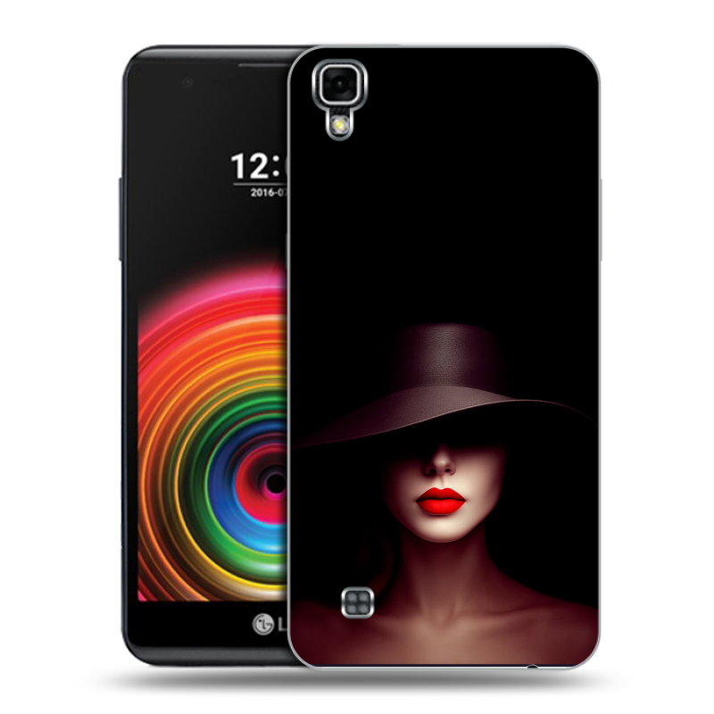 Силиконовый чехол на LG X Power с принтом Девушка в шляпе Силиконовый чехол на LG X Power с принтом Девушка в шляпе