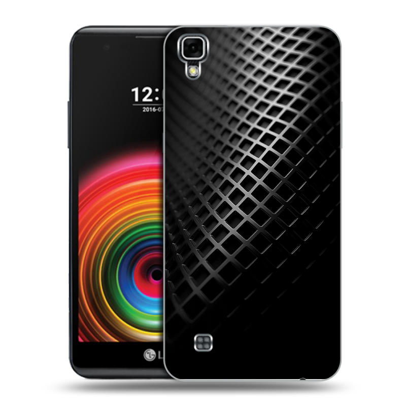 Силиконовый чехол на LG X Power с принтом Текстура металла Силиконовый чехол на LG X Power с принтом Текстура металла