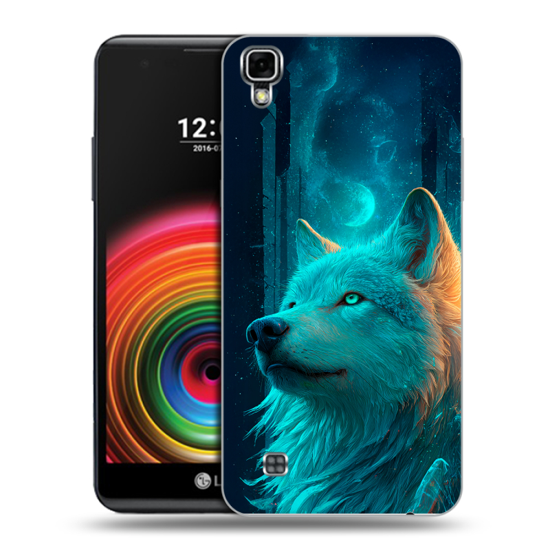 Силиконовый чехол на LG X Power с принтом бабочки саккура Силиконовый чехол на LG X Power с принтом бабочки саккура