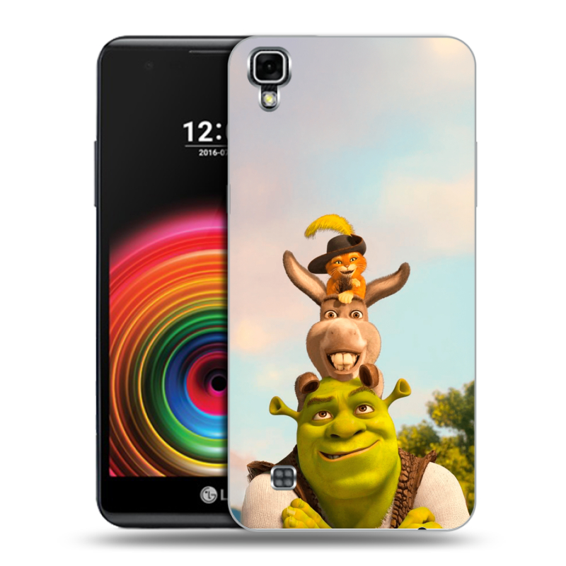 Силиконовый чехол на LG X Power с принтом Шрек Shrek Силиконовый чехол на LG X Power с принтом Шрек Shrek