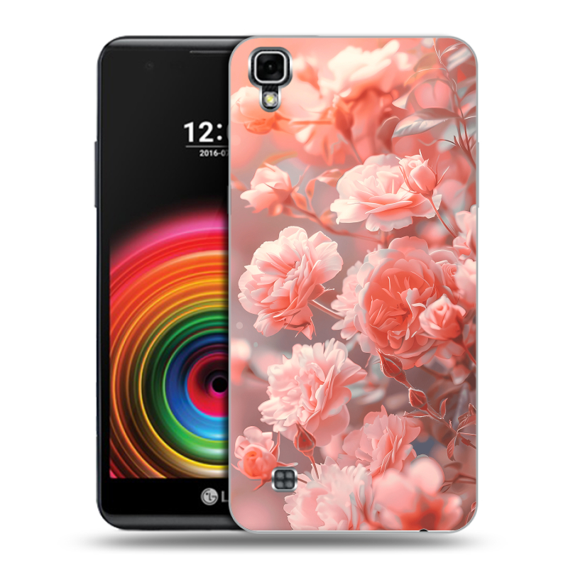 Силиконовый чехол на LG X Power с принтом Розы цветы Силиконовый чехол на LG X Power с принтом Розы цветы