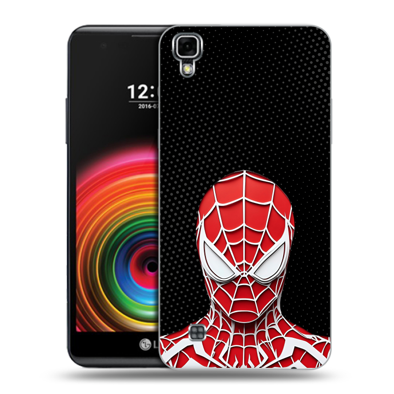 Силиконовый чехол на LG X Power с принтом человек паук spiderman Силиконовый чехол на LG X Power с принтом человек паук spiderman