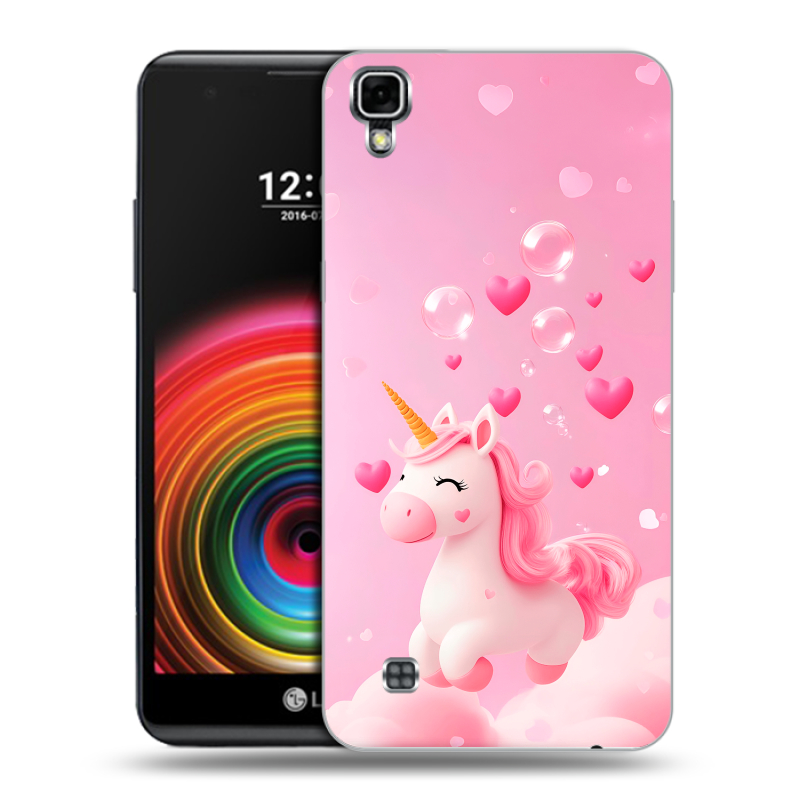 Силиконовый чехол на LG X Power с принтом Единорог Силиконовый чехол на LG X Power с принтом Единорог