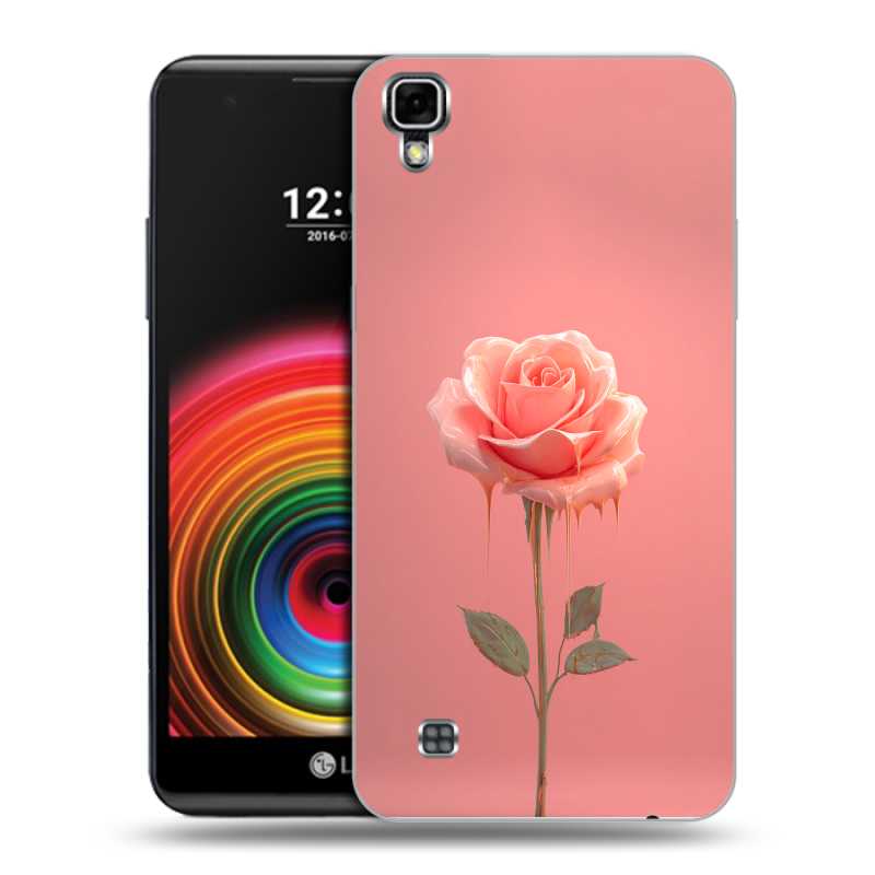 Силиконовый чехол на LG X Power с принтом Розовая роза Силиконовый чехол на LG X Power с принтом Розовая роза