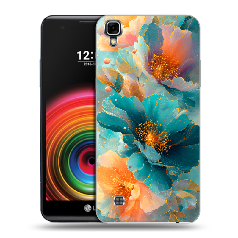 Силиконовый чехол на LG X Power с принтом Цветы Силиконовый чехол на LG X Power с принтом Цветы