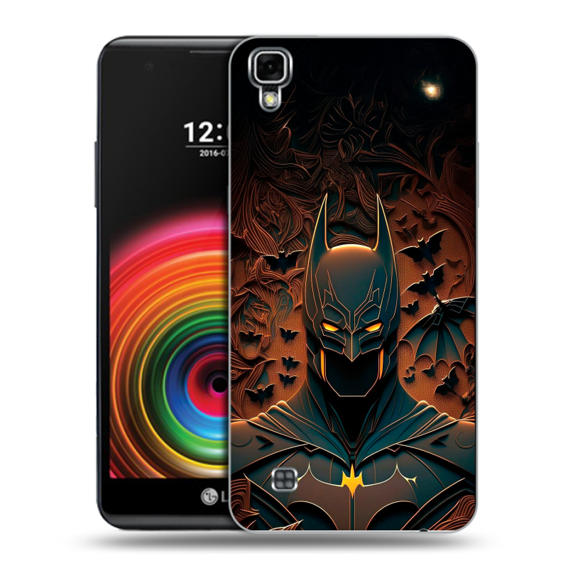 Силиконовый чехол на LG X Power с принтом Batman Бэтмен Силиконовый чехол на LG X Power с принтом Batman Бэтмен
