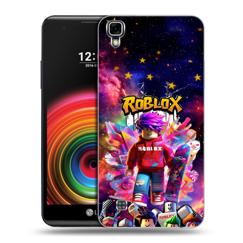 Силиконовый чехол на LG X Power с принтом Roblox Роблокс Силиконовый чехол на LG X Power с принтом Roblox Роблокс