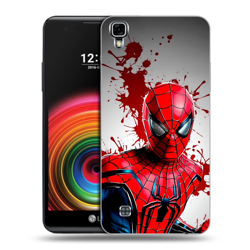 Силиконовый чехол на LG X Power с принтом Spiderman Человек паук Силиконовый чехол на LG X Power с принтом Spiderman Человек паук