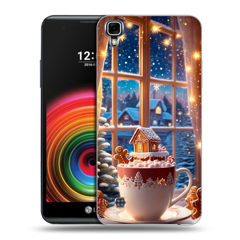 Силиконовый чехол на LG X Power с принтом Новый год Силиконовый чехол на LG X Power с принтом Новый год