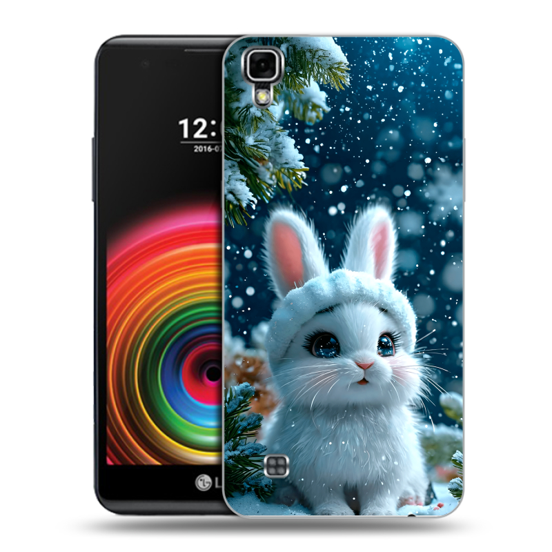 Силиконовый чехол на LG X Power с принтом Новый год Силиконовый чехол на LG X Power с принтом Новый год