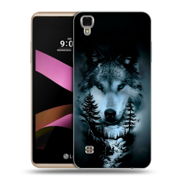 Пластиковый чехол на LG X Style с принтом Лесной волк Пластиковый чехол на LG X Style с принтом Лесной волк