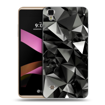 Пластиковый чехол на LG X Style с принтом Черные кристаллы Пластиковый чехол на LG X Style с принтом Черные кристаллы