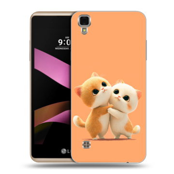 Пластиковый чехол на LG X Style с принтом Милые котики Пластиковый чехол на LG X Style с принтом Милые котики