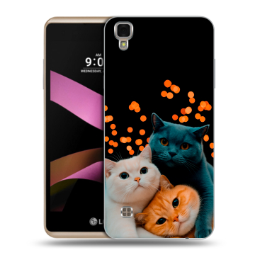 Пластиковый чехол на LG X Style с принтом Кошки Пластиковый чехол на LG X Style с принтом Кошки