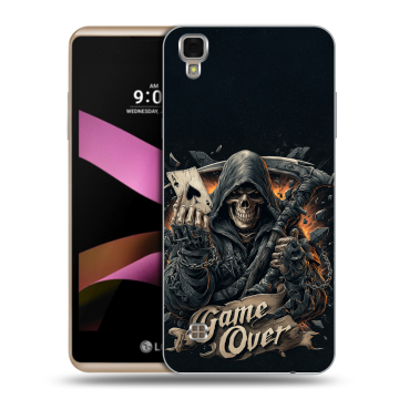 Пластиковый чехол на LG X Style с принтом Скелет карты Пластиковый чехол на LG X Style с принтом Скелет карты