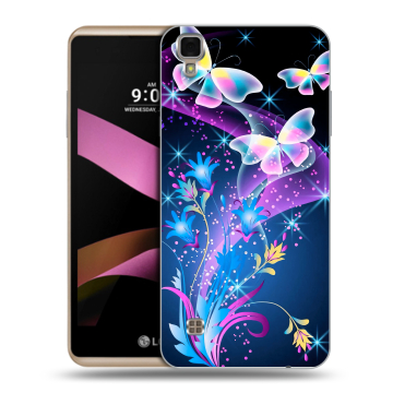 Пластиковый чехол на LG X Style с принтом Бабочки Пластиковый чехол на LG X Style с принтом Бабочки