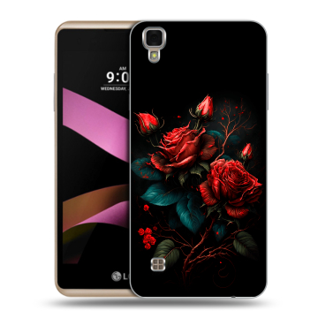 Пластиковый чехол на LG X Style с принтом Розы красные Пластиковый чехол на LG X Style с принтом Розы красные