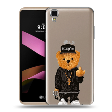Пластиковый чехол на LG X Style с принтом Мишка