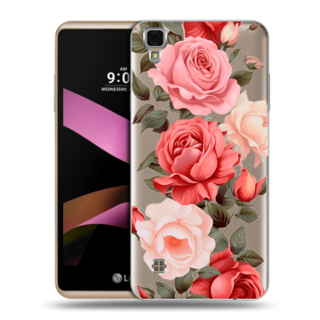 Пластиковый чехол на LG X Style с принтом Розы