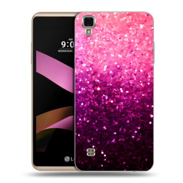 Пластиковый чехол на LG X Style с принтом Блестки
