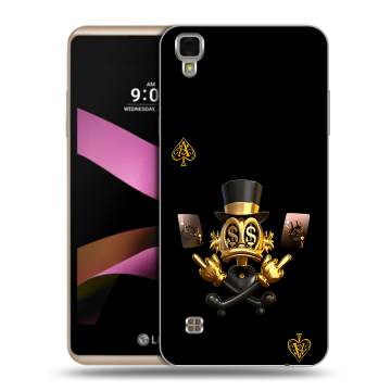 Пластиковый чехол на LG X Style с принтом Золотой скрудж макдак
