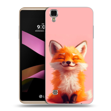 Пластиковый чехол на LG X Style с принтом милая лиса Пластиковый чехол на LG X Style с принтом милая лиса