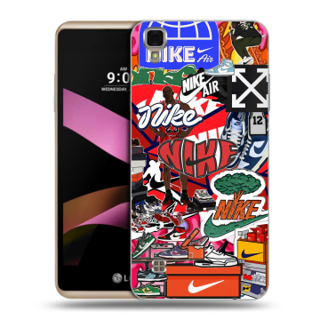 Пластиковый чехол на LG X Style с принтом Найк Nike яркий