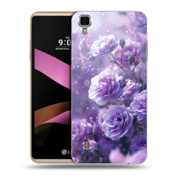 Пластиковый чехол на LG X Style с принтом Розы цветы