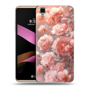 Пластиковый чехол на LG X Style с принтом Розовые розы