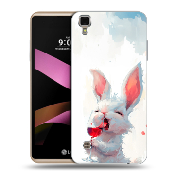 Пластиковый чехол на LG X Style с принтом кролик зайчик