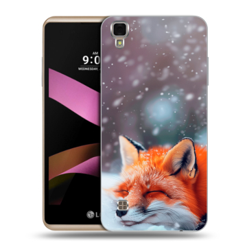 Пластиковый чехол на LG X Style с принтом лиса