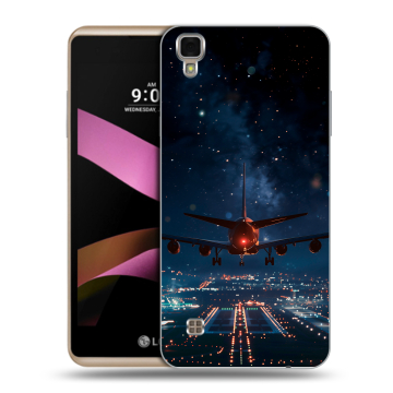 Пластиковый чехол на LG X Style с принтом самолет
