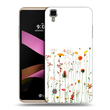 Пластиковый чехол на LG X Style с принтом цветы