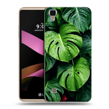 Пластиковый чехол на LG X Style с принтом Листья
