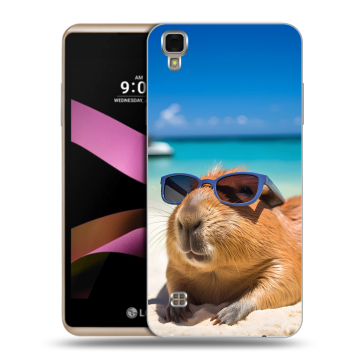 Пластиковый чехол на LG X Style с принтом Капибара Пластиковый чехол на LG X Style с принтом Капибара