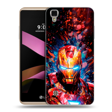 Пластиковый чехол на LG X Style с принтом Железный человек Ironman