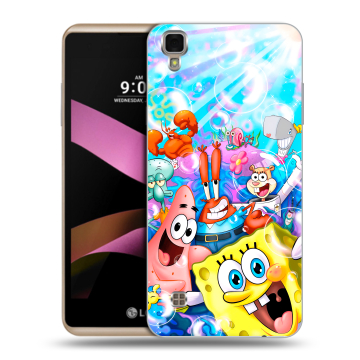 Пластиковый чехол на LG X Style с принтом спанчбоб спанч боб Пластиковый чехол на LG X Style с принтом спанчбоб спанч боб