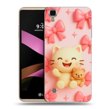 Пластиковый чехол на LG X Style с принтом для девочек