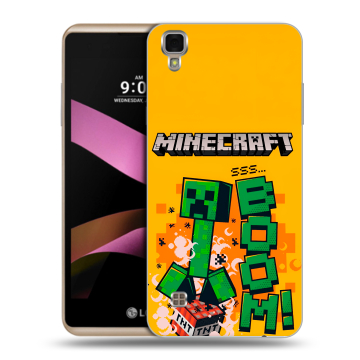 Пластиковый чехол на LG X Style с принтом Майнкрафт Minecraft