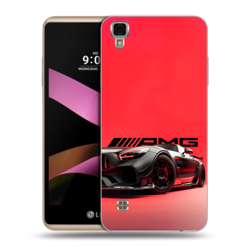 Пластиковый чехол на LG X Style с принтом Мерседес Mercedes AMG