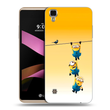 Пластиковый чехол на LG X Style с принтом Миньоны