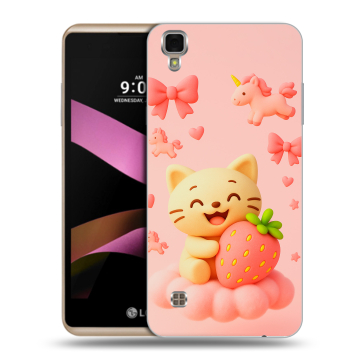 Пластиковый чехол на LG X Style с принтом для девочек