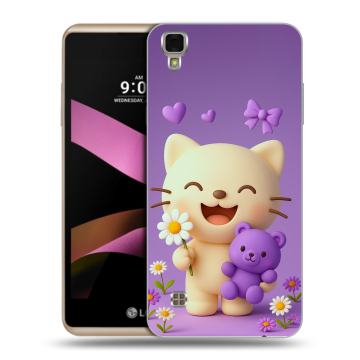 Пластиковый чехол на LG X Style с принтом для девочек