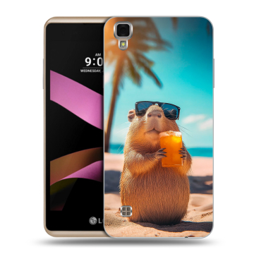 Пластиковый чехол на LG X Style с принтом Капибара