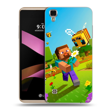 Пластиковый чехол на LG X Style с принтом Майнкрафт Minecraft