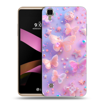 Пластиковый чехол на LG X Style с принтом Бабочки