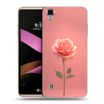 Пластиковый чехол на LG X Style с принтом Розовая роза