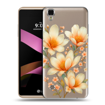 Пластиковый чехол на LG X Style с принтом Цветы